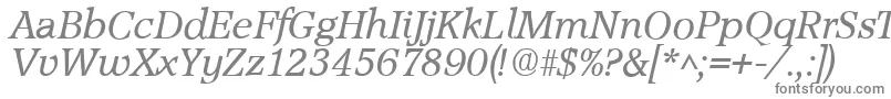 フォントAccoladeItalic – 白い背景に灰色の文字