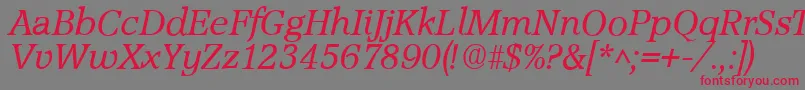 Шрифт AccoladeItalic – красные шрифты на сером фоне