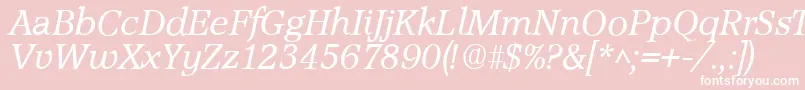 AccoladeItalic Font – White Fonts on Pink Background