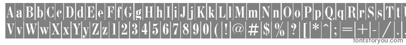 Bcc-fontti – harmaat kirjasimet valkoisella taustalla