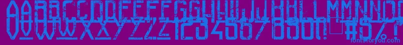 RailwayToHells Font – Blue Fonts on Purple Background