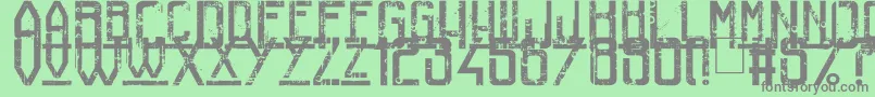 RailwayToHells Font – Gray Fonts on Green Background