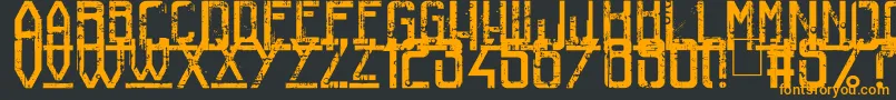 RailwayToHells Font – Orange Fonts on Black Background