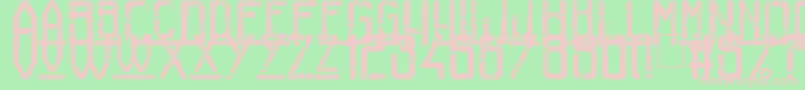 RailwayToHells-fontti – vaaleanpunaiset fontit vihreällä taustalla