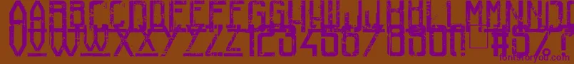 RailwayToHells Font – Purple Fonts on Brown Background