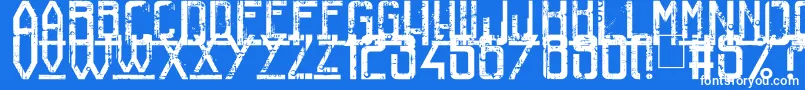 RailwayToHells Font – White Fonts on Blue Background