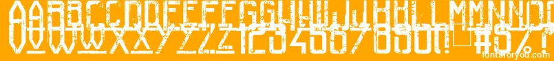 RailwayToHells Font – White Fonts on Orange Background