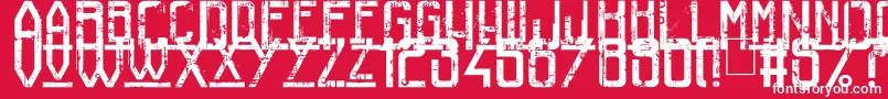 RailwayToHells Font – White Fonts on Red Background