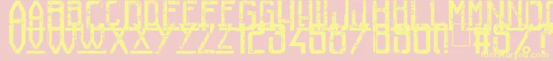 RailwayToHells Font – Yellow Fonts on Pink Background