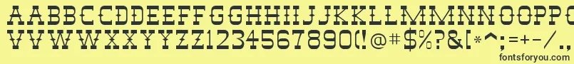 StagecoachSsi Font – Black Fonts on Yellow Background