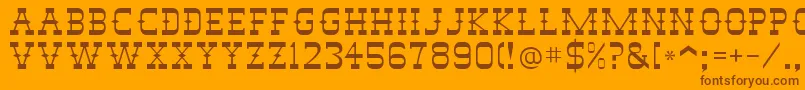 StagecoachSsi Font – Brown Fonts on Orange Background