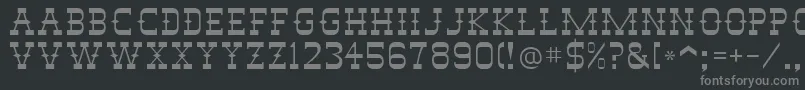 StagecoachSsi Font – Gray Fonts on Black Background
