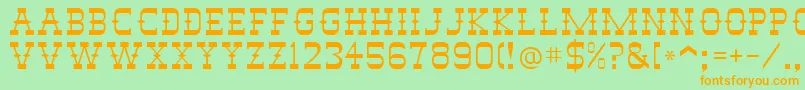 StagecoachSsi Font – Orange Fonts on Green Background