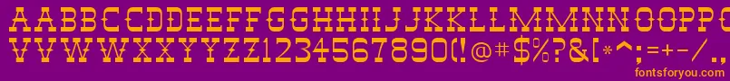 StagecoachSsi Font – Orange Fonts on Purple Background