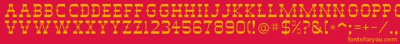 StagecoachSsi Font – Orange Fonts on Red Background