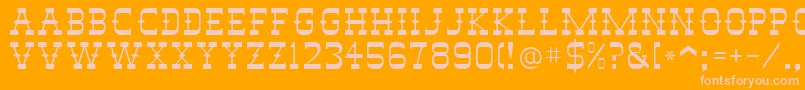 StagecoachSsi Font – Pink Fonts on Orange Background