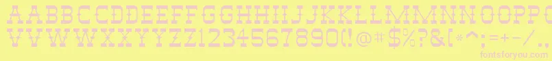 StagecoachSsi Font – Pink Fonts on Yellow Background