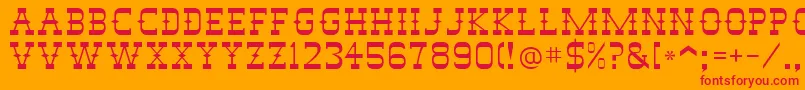 StagecoachSsi Font – Red Fonts on Orange Background
