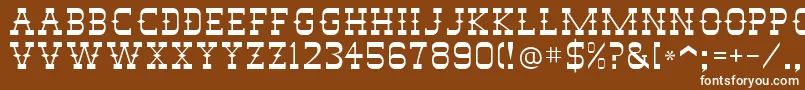 StagecoachSsi Font – White Fonts on Brown Background