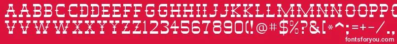 StagecoachSsi Font – White Fonts on Red Background