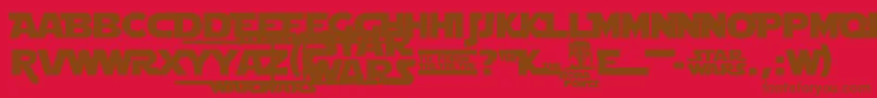 StarJediLogoMonoline Font – Brown Fonts on Red Background