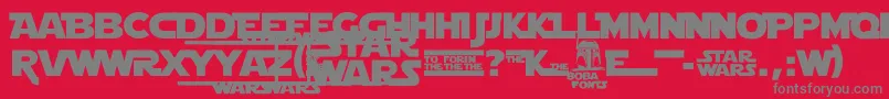 StarJediLogoMonoline Font – Gray Fonts on Red Background