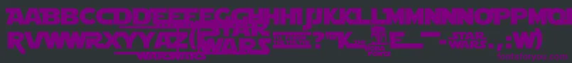 StarJediLogoMonoline Font – Purple Fonts on Black Background