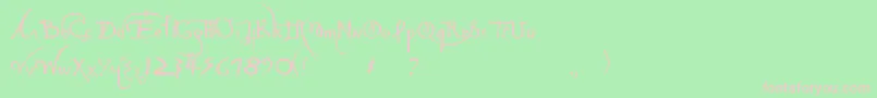 LeonardoHandF Font – Pink Fonts on Green Background