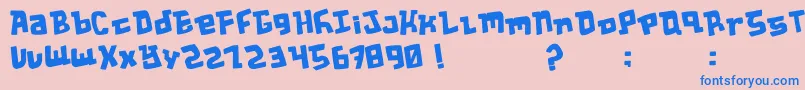 WackySpankers Font – Blue Fonts on Pink Background