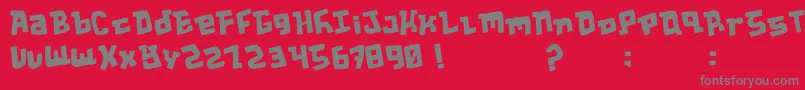 WackySpankers Font – Gray Fonts on Red Background