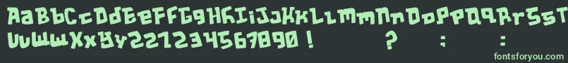 WackySpankers Font – Green Fonts on Black Background