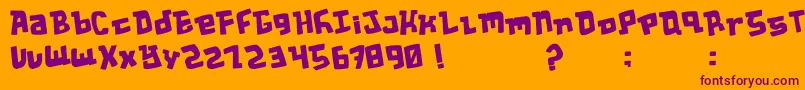 WackySpankers Font – Purple Fonts on Orange Background