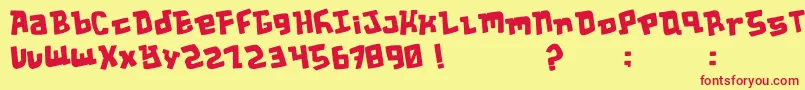 WackySpankers Font – Red Fonts on Yellow Background