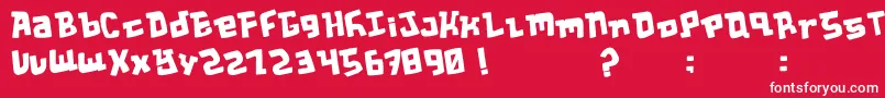 WackySpankers Font – White Fonts on Red Background