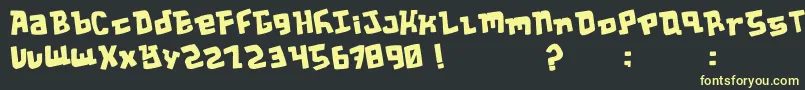 WackySpankers Font – Yellow Fonts on Black Background