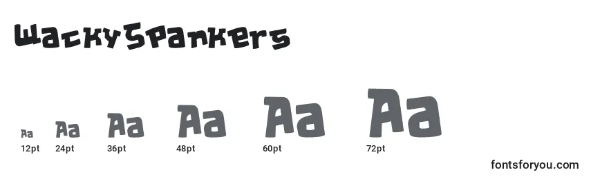 Размеры шрифта WackySpankers