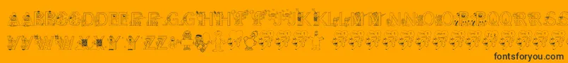 FlSesameStreet Font – Black Fonts on Orange Background