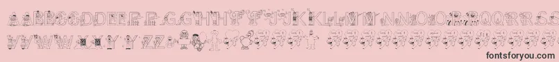 FlSesameStreet Font – Black Fonts on Pink Background