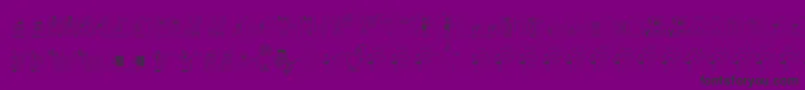 FlSesameStreet-Schriftart – Schwarze Schriften auf violettem Hintergrund