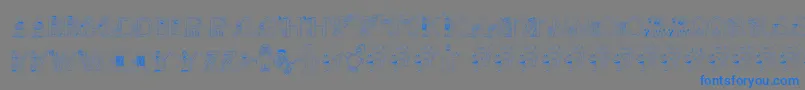 FlSesameStreet Font – Blue Fonts on Gray Background