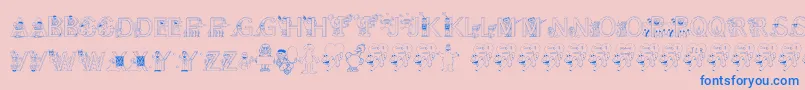 FlSesameStreet Font – Blue Fonts on Pink Background