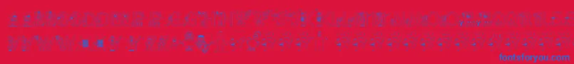 FlSesameStreet Font – Blue Fonts on Red Background