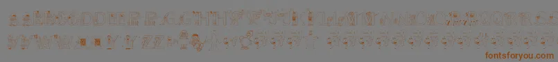 FlSesameStreet Font – Brown Fonts on Gray Background