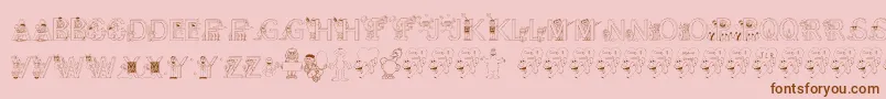 FlSesameStreet Font – Brown Fonts on Pink Background