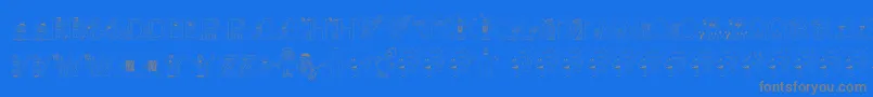 FlSesameStreet Font – Gray Fonts on Blue Background