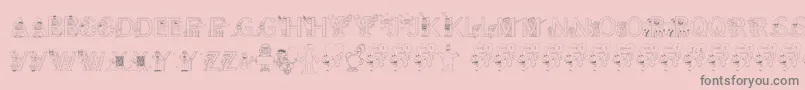 FlSesameStreet Font – Gray Fonts on Pink Background