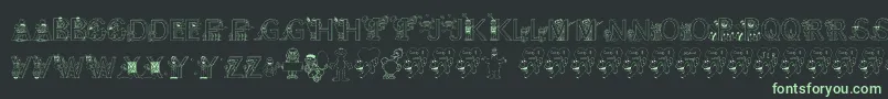 FlSesameStreet Font – Green Fonts on Black Background