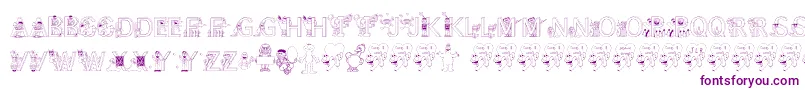 FlSesameStreet Font – Purple Fonts on White Background