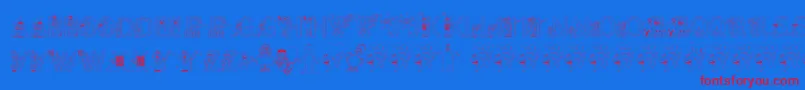 FlSesameStreet Font – Red Fonts on Blue Background