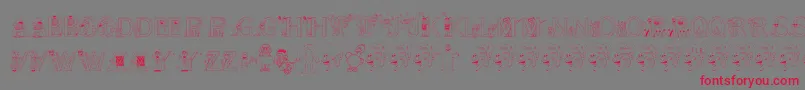 FlSesameStreet Font – Red Fonts on Gray Background